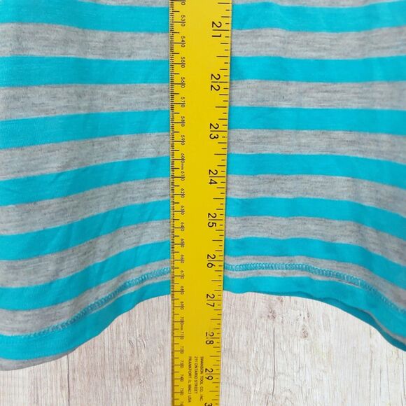 Allen Allen Tunic Top Womens Small Blue Striped Sleeveless Flowy Beach Summer - Picture 6 of 8